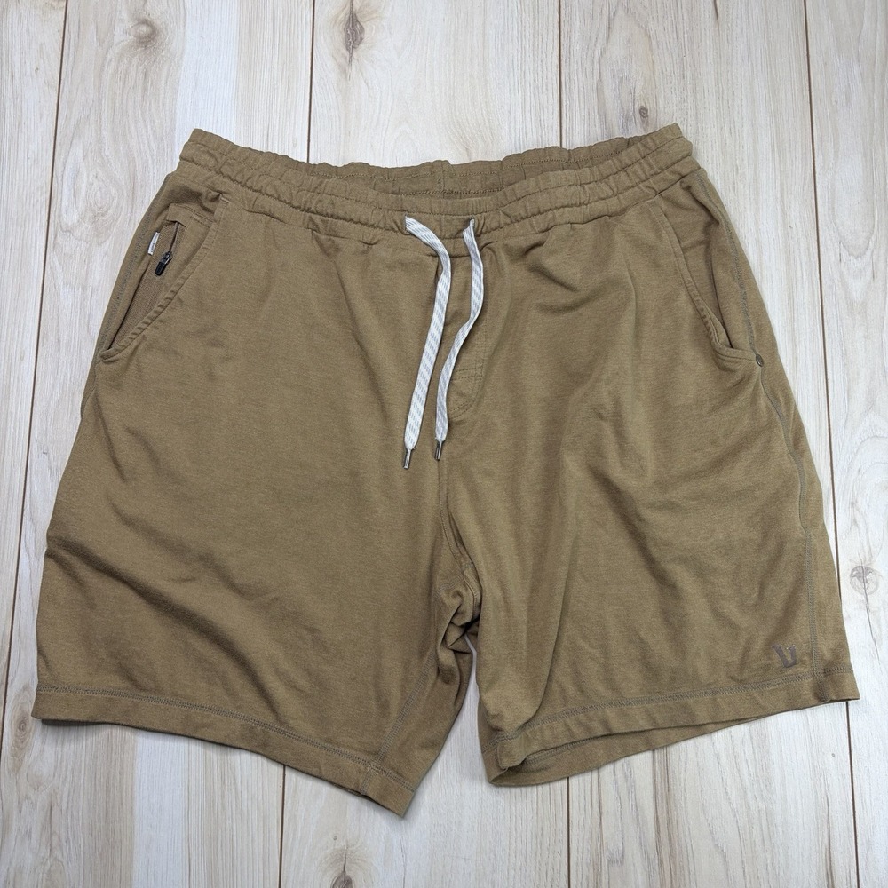 Vuori Ponto Performance Athletic Shorts Mustard Men's Size Large V344